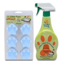 Citrus Magic Pet Odor Control Paws For Litter, Fresh Linen